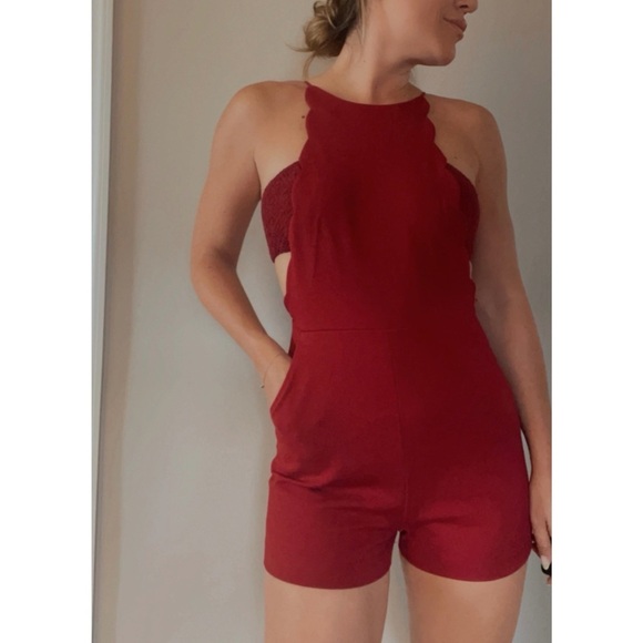 Jovani Romper Red - Picture 6 of 7